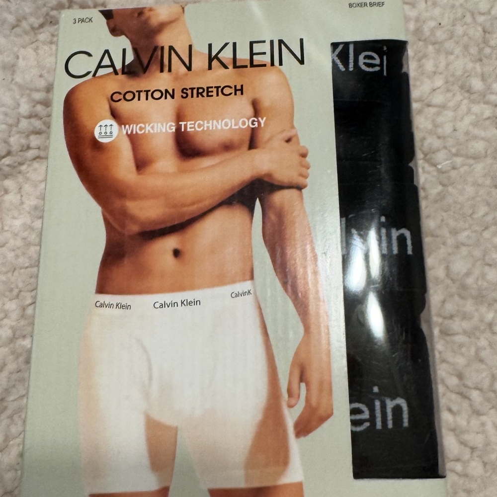 Calvin Klein Cotton Stretch Boxer Briefs —Black (3-Pack)